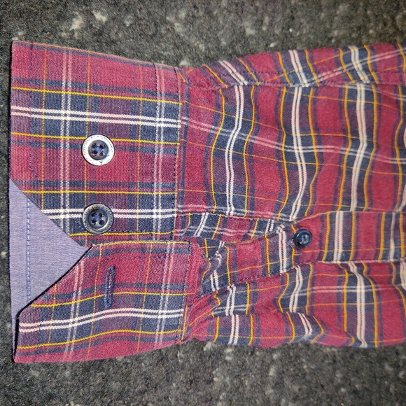 Ben Sherman Long Sleeve Button Down Plaid Shirt - Picture 6 of 8